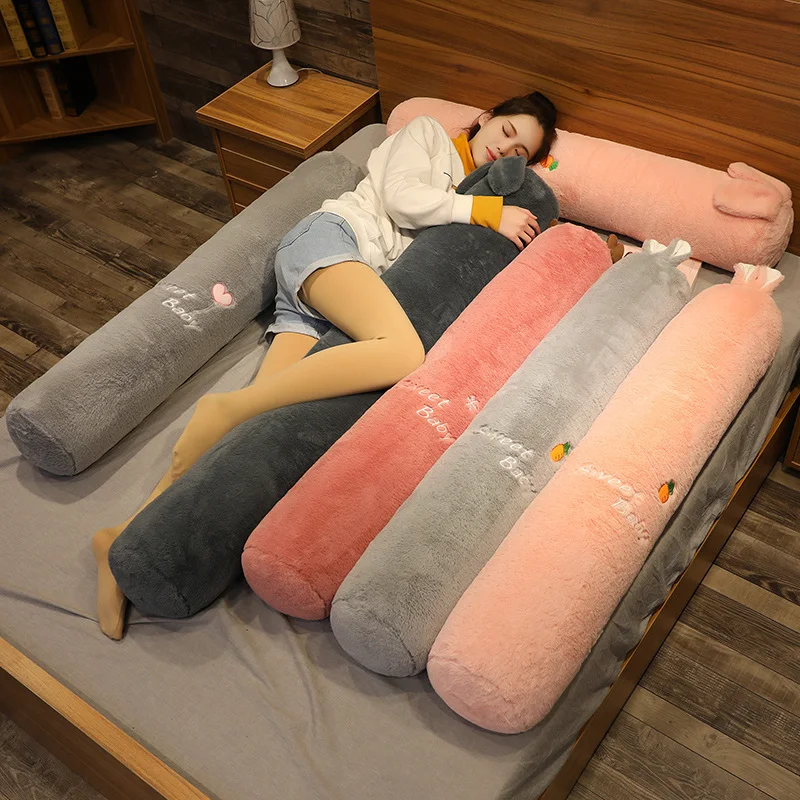 160cm New Cute Cartoon Long Plush Cushion Back Sofa Bed Pillow Sleeping Boyfriend Pillow Home Textile