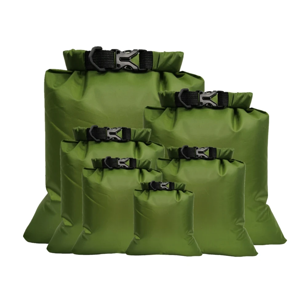 Sac étanche en taffetas pour la natation et la plongée en plein air, rangement de compression, sac sec pour kayak, bateau, camping, porte-vêtements, 6 pièces par ensemble