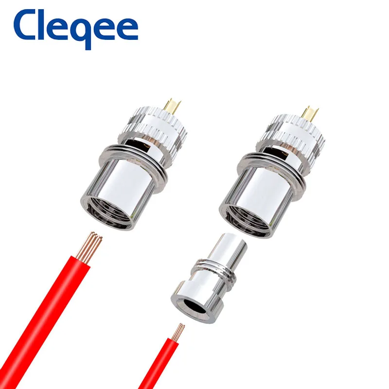 Cleqee-Adaptador de soldadura con reductor para Cable Coaxial, 10 Uds., UHF macho, PL259, RG8, RG213, LMR400, Conector de antena de Radio Ham