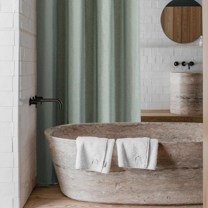 

Not in/Elegant Waterproof Shower Curtain, Bathroom Bathtub Quality, Linen-like Fabric, Home Large Curtains, Aggravate Sag,