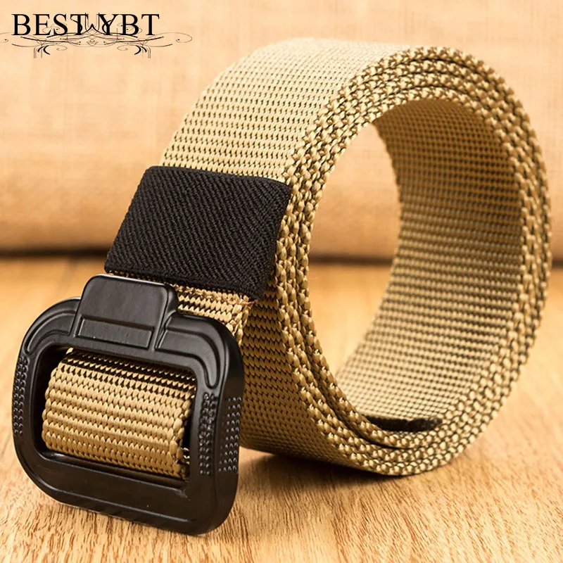 Best YBT Unisex Canvas Belt Metal Smooth Buckle Belt Military Operations Fashion Youth Cowboy Outdoor Sport Men And Women Belt