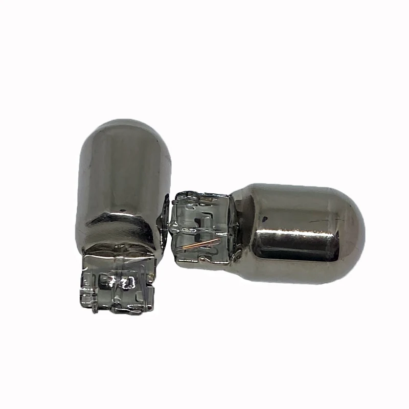 2X T20 turn signal bulb 7440 invisible Silver Chrome 7443 12v 21w rear tail lamp w21w amber automobile halogen bulb
