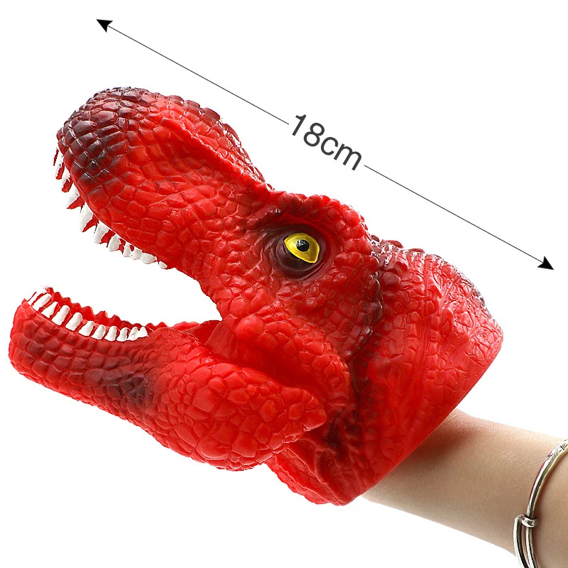 Guantes de cabeza de dinosaurio de batalla para niños, garras de Velociraptor, accesorios de Anime, títeres de mano de dragón para adultos, regalos para niños