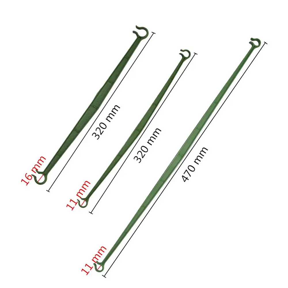 10Pcs 8/11/16Mm Gardening Pillar Fixed Connector Plant Support Stake Connecting Rod Greenhouse Plastic DIY Trellis Connector