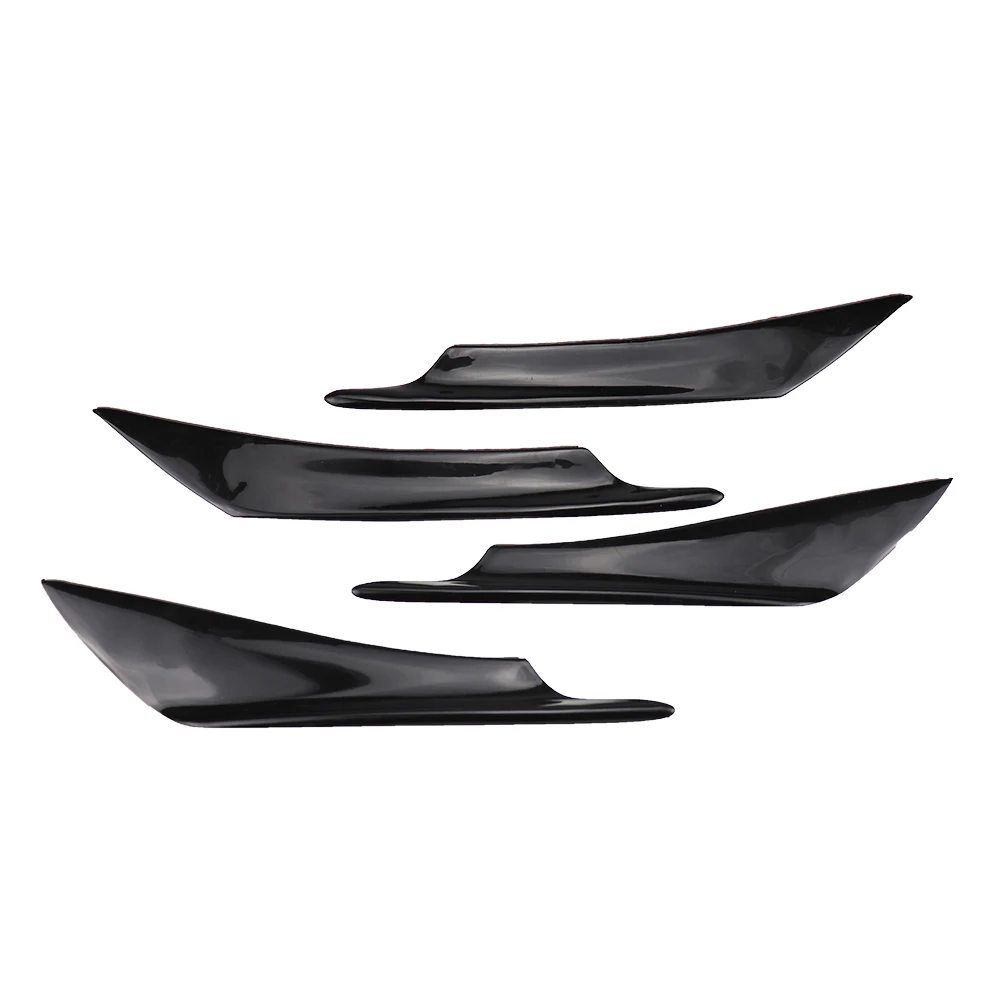 Universal Front Side Wing Spoiler Fin Bumper Protector Air Trim Diffuser Canards Splitters Lip 4pcs/set For Car Styling Tunning