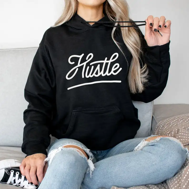 

Sugarbaby Hustle Graphic Fashion Hoody Spring Autumn Cotton Hoodie Birthday Gift Sweater Long Sleeved Sweatshirt Drop Ship