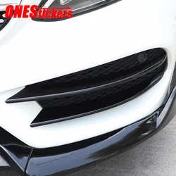 For Mercedes Benz C Class W205 C180 C200 C250 C260 C300 2015-2018 Car Front Fog Lamp Strip Air Intake Grille Slats Trim Cover