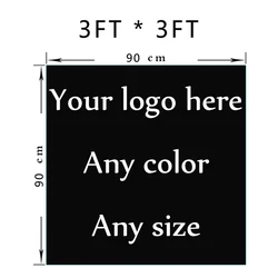 Custom Flag 90x90cm Large Printed Pattern Clearly Flying Outdoor Advertising Business Promotion National 3x3FT Banners