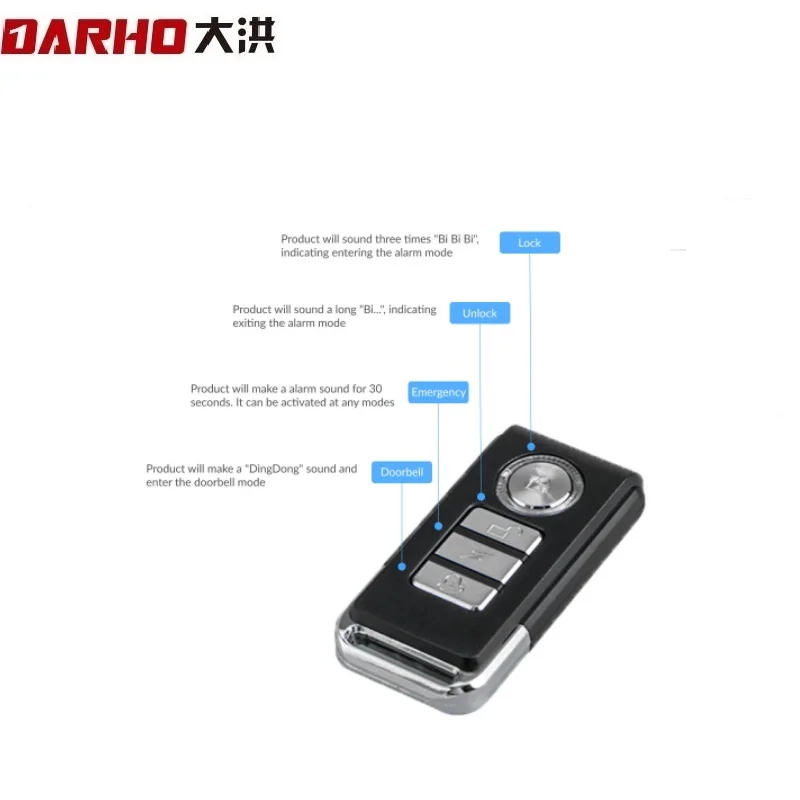 Darho Wireless Door Window Entry  ABS Doorbell Sensor Alarm Host Burglar Security Protection Smart Home Accessorie