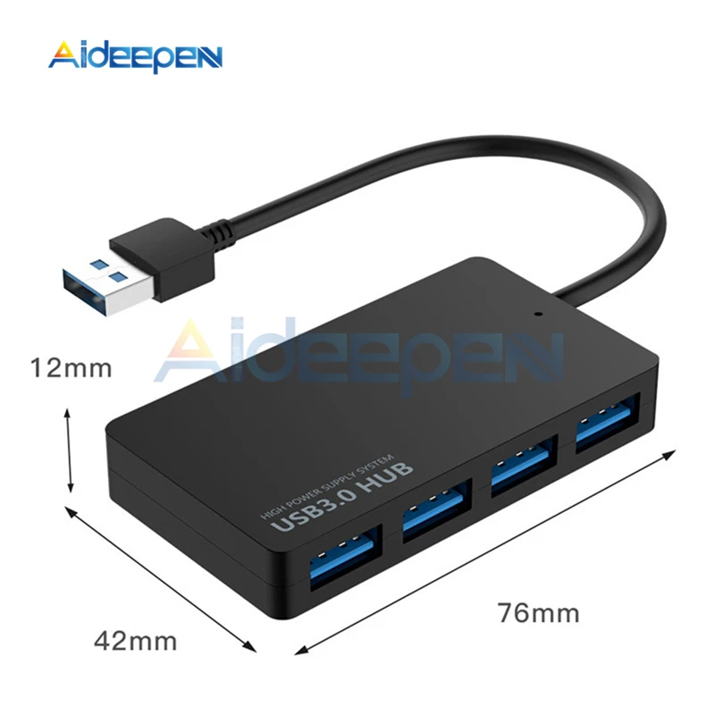 High Speed USB 3.0 4 Port USB Multi Splitter Expansion Desktop PC Laptop Adapter Cable For Scanners Printers Mice Keyboards