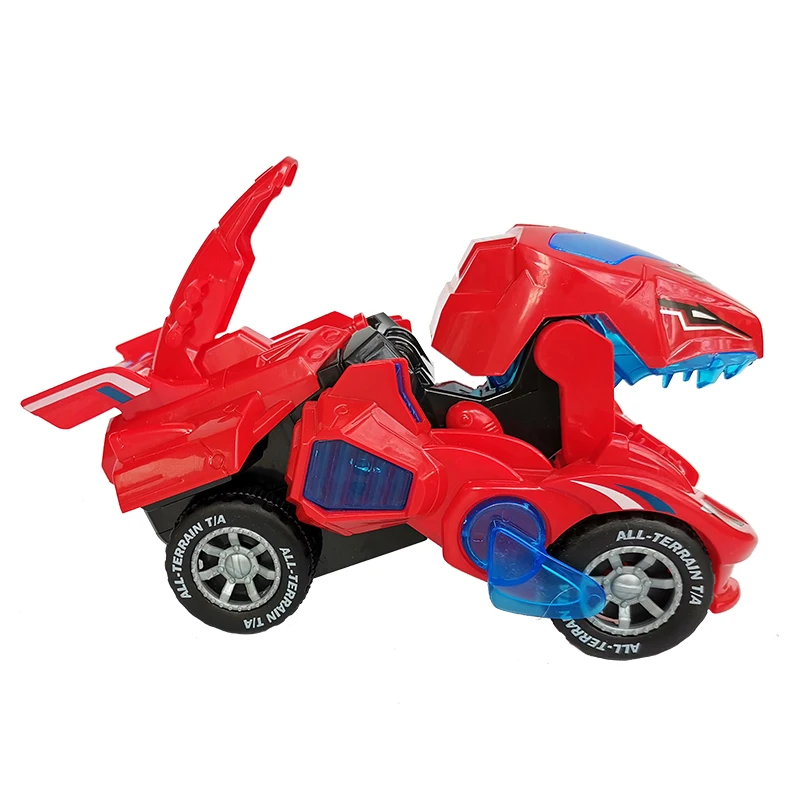 Voiture à roue universelle, jouet Musical pour enfants, jouet lumineux, déformation de direction automatique, voiture dinosaure