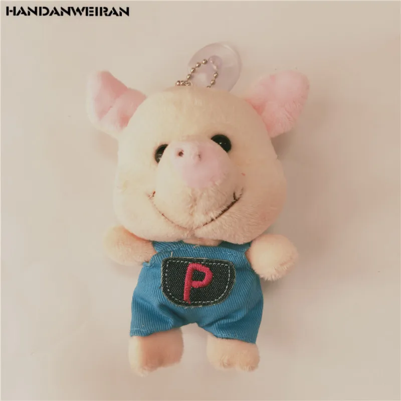 1PCS 13CM Strap Cowboy Pig Plush Toys New Cute Holiday Gift Pendant  Stuffed Animal Fill Pendant Christmas Gift For Girls&Boys