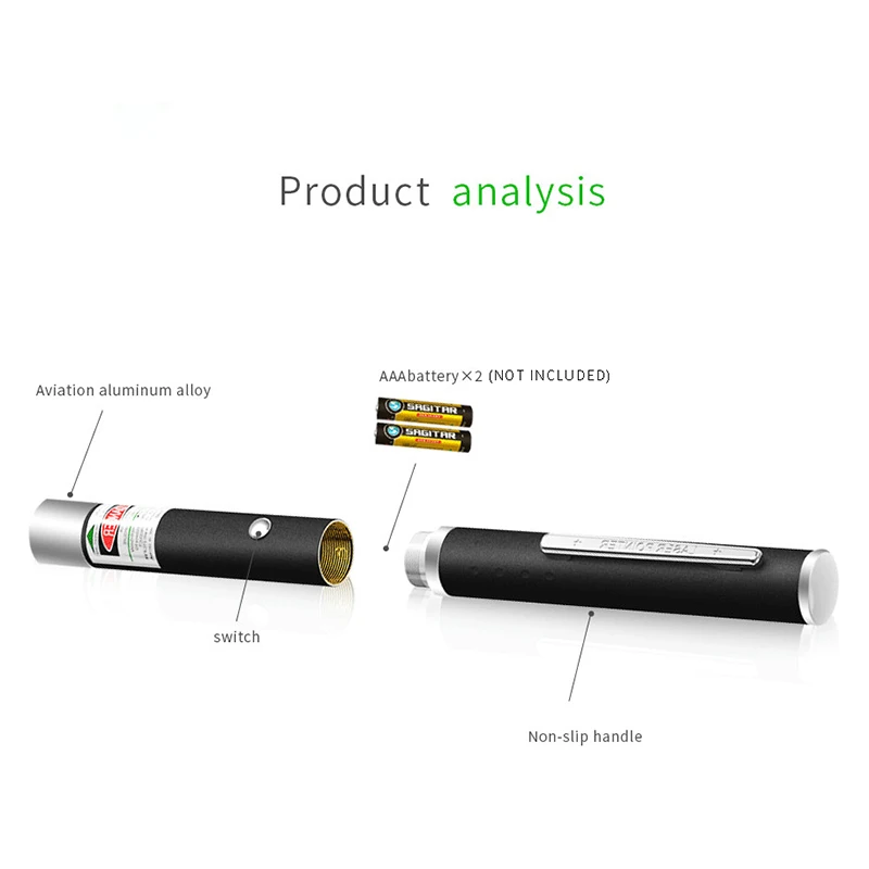 SHFEI Green Laser 532nm Pen Laser Pointer Presenter Remote Lazer red Laser Sighter Without Battery