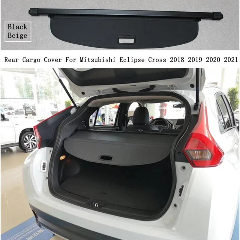 Rear Cargo Cover For Mitsubishi Eclipse Cross 2018-2022 Privacy Trunk Screen Security Shield Shade Black Beige Auto Accessories