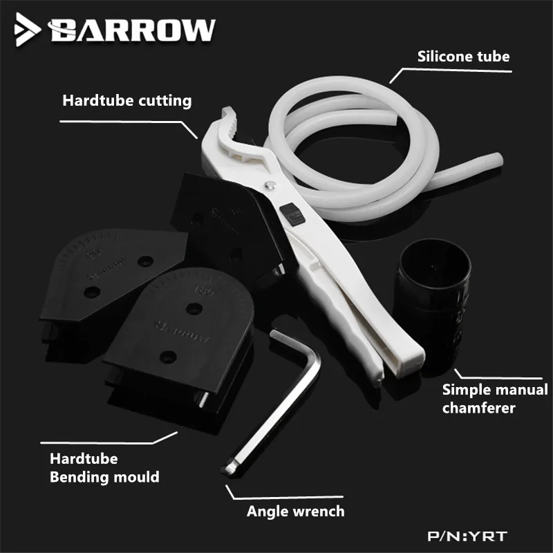 

Barrow Water Cooling Tool Kit for OD12/14/16mm Acrylic/PMMA/PETG Hardtubes Bending Mould Kit YRT water cooling kit