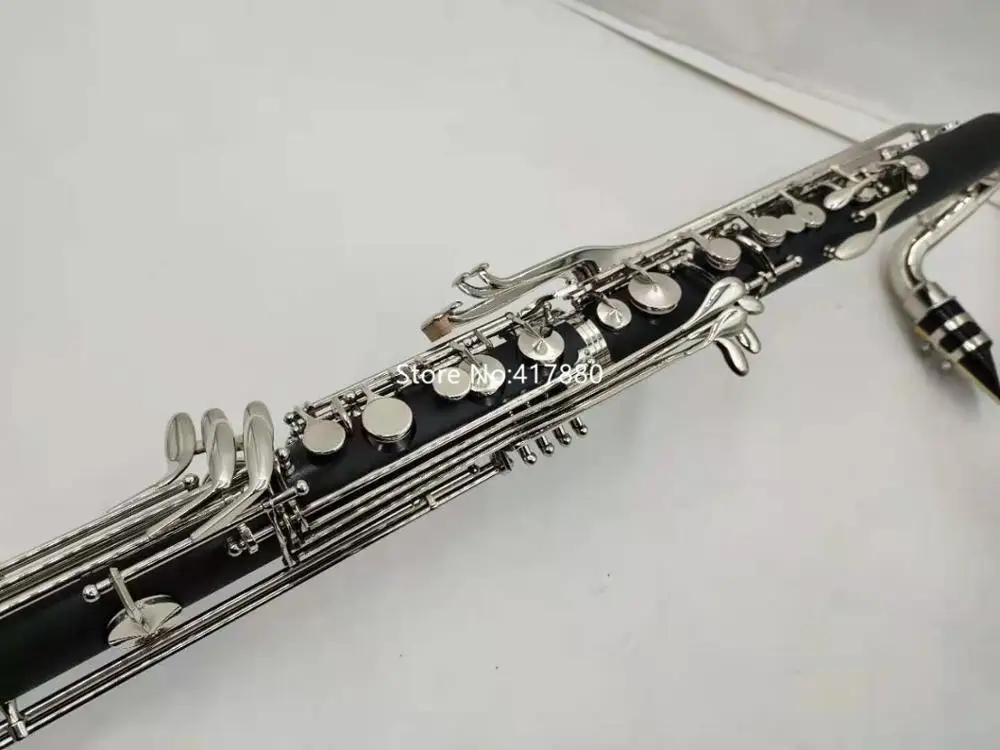 New Arrival  MARGEWATE Low C Clarinet Silver Plated Keys Bass Clarinet Professional Musical Instrument With Mouthpiece  Case