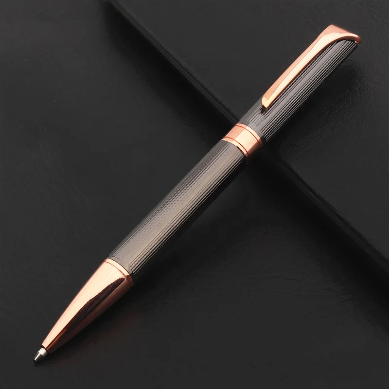 Luxury Quality 719 Gray rose gold Business Office Ballpoint Pen New Student School Stationery Supplies pens for writing