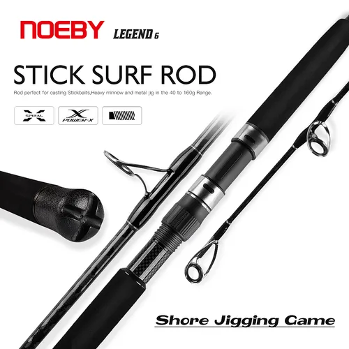 Noeby Shore 지깅 바다 낚싯대, 바닷물 낚싯대, 서프캐스팅 로드, 루어 무게추 40-160g, 2.6m, 2.75m, 3.05m, H XH 