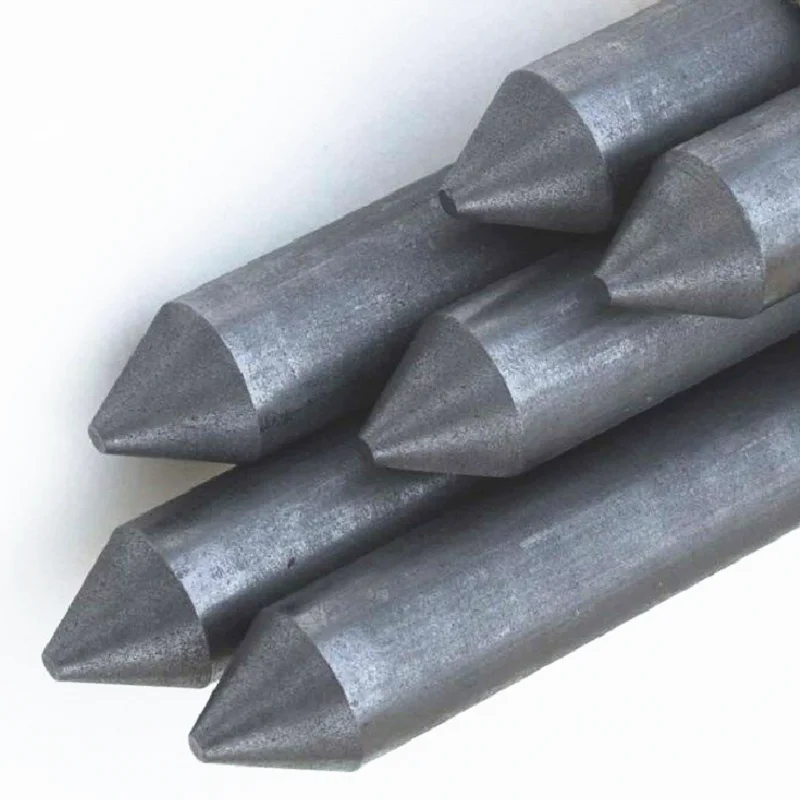 5pcs/lot Carbon Rods Pointed cone 99.99% Graphite bar 6-19mm x 175mm Electrode Cylinder Corrosion resistance Conductive teaching