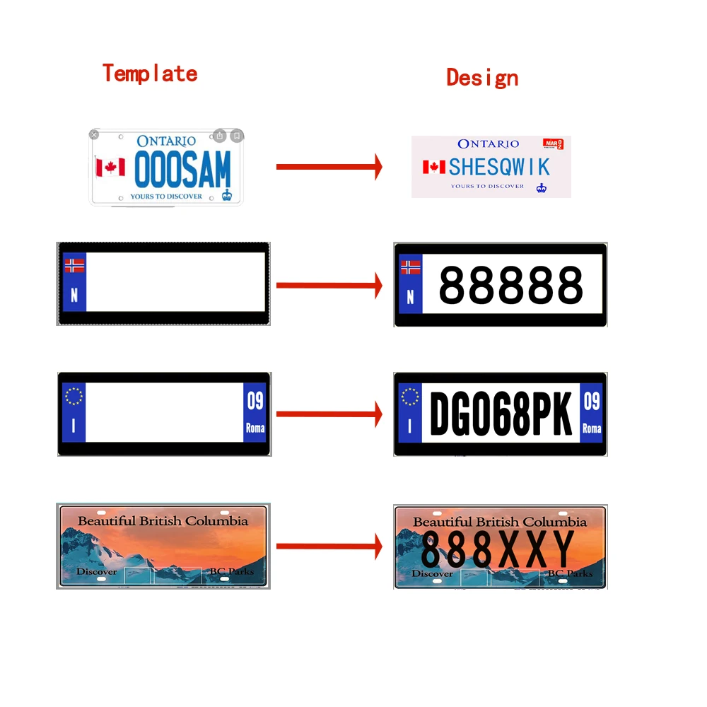 RC Metal Number License Plate Decoration 46*18MM for 1/10 1/8 RC Car Traxxas TRX-4 Axial SCX10 90046 D90 RC Crawler Tamiya HSP