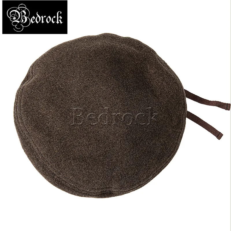 classic tank soldier beret cap men and women hat wool hat literary British brown vintage painter hat