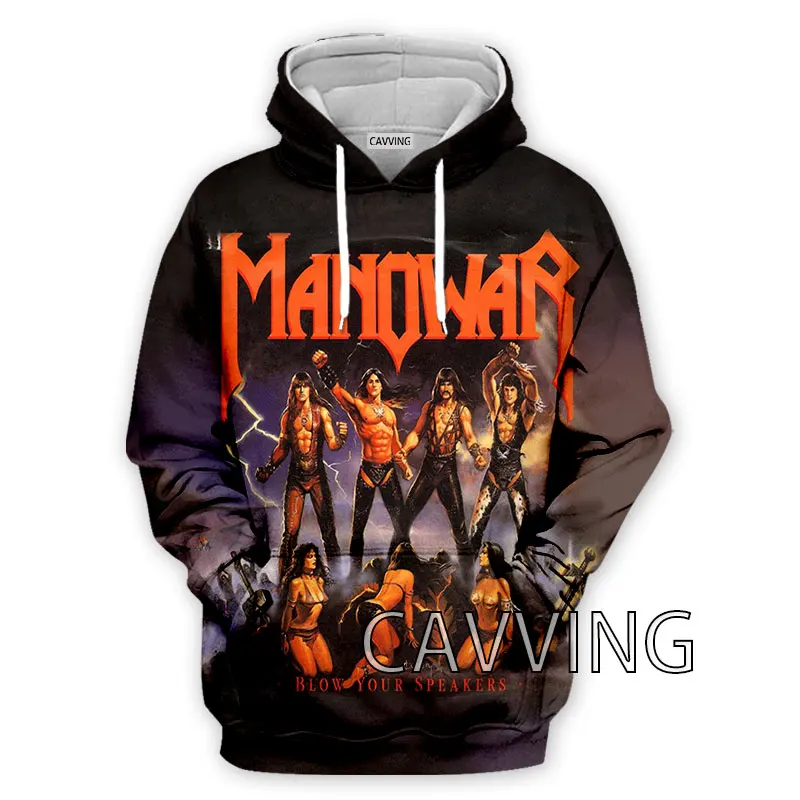 New Fashion Women/Men's  3D Print  Manowar Band  Hoodies Hooded Sweatshirts Harajuku Hoodie Sweatshirts Tops Clothing