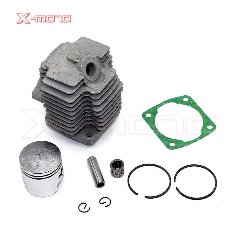 49CC (44-6) or 47CC (40-6) Engine Cylinder Head With Piston Pin Full Kit For 2 Stroke Mini Dirt Bike ATV Quad Pocket Bike