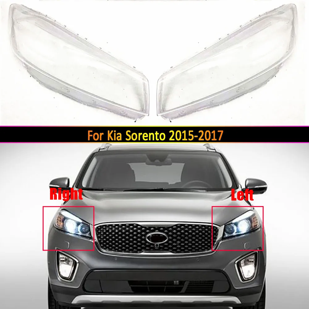 

For Kia Sorento 2015 2016 2017 Transparent Headlamp Cover Headlight Mask Lampshade Lamp Shell Plexiglass Replace Original Lens