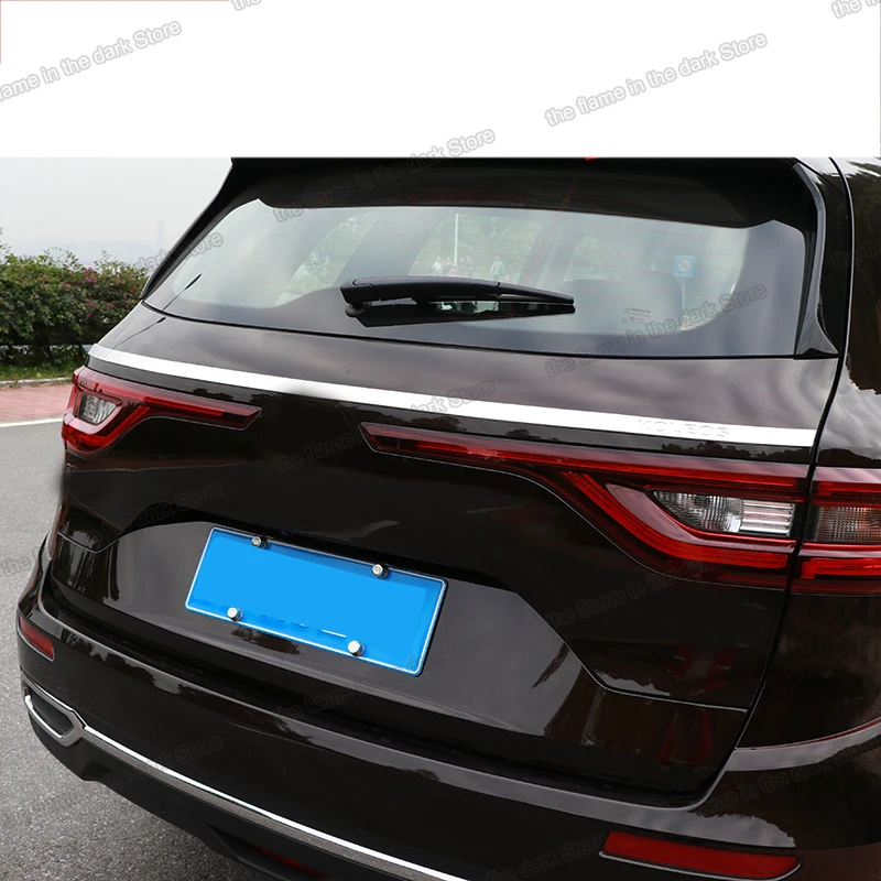 stainless steel car taildoor trims for renault koleos 2016 2017 2018 2019 samsung qm6 2020 2021 trunk decoration tail door auto