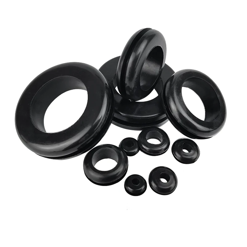 1000pcs Double-sided Protect Rubber Grommets Ring10mm HS Non-toxic Odorless Rubber Gasket For Protect Wire