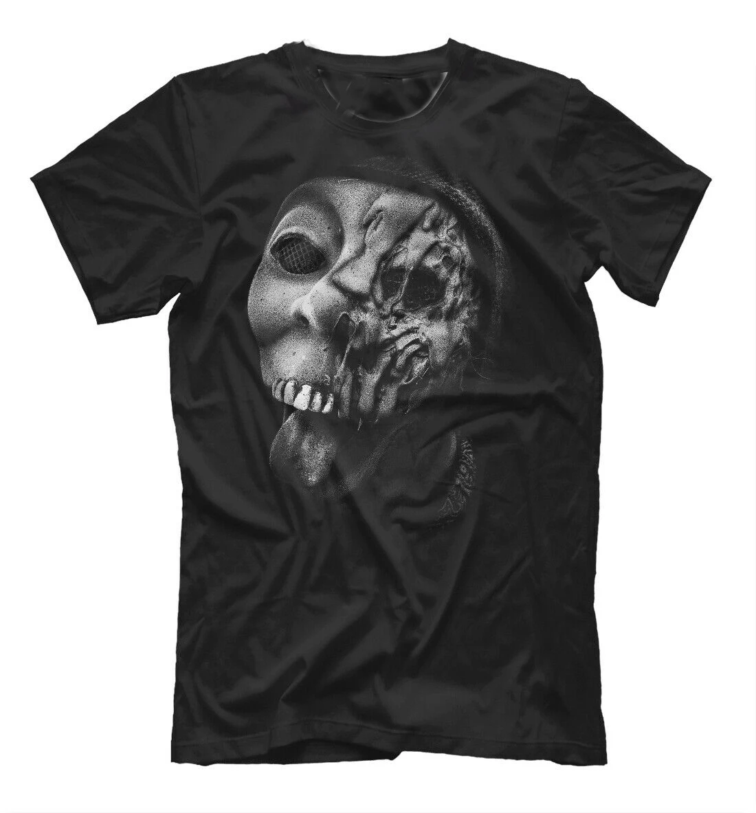 

Classic Horror Movie Characters Psychedelic Skull Halloween T-Shirt. Summer Cotton Short Sleeve O-Neck Mens T Shirt New S-3XL