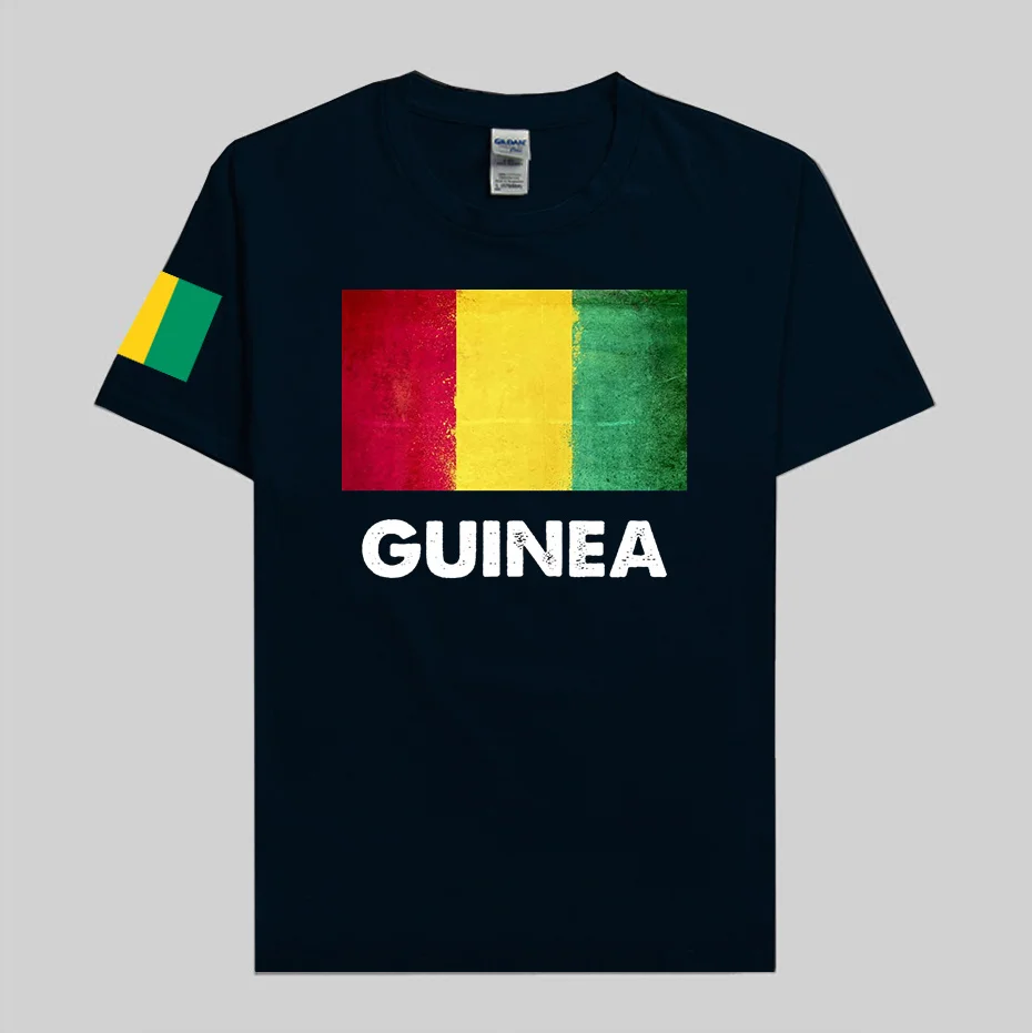 Republic of Guinea Guinean GN national team Conakry mens new t shirt Trend top Short Sleeve sports clothes summer cotton t-shirt