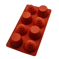 Hot Silicone Cake Molds 8 Holes Chocolate Biscuit Cake Cookie Mold,Family Baking Essential Bakeware Tools Cupcake Tools E032