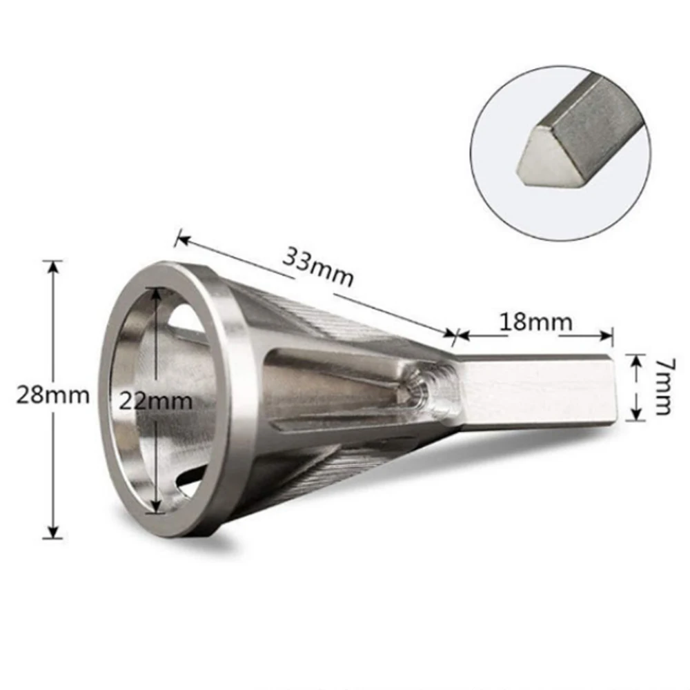 1PC Stainless Steel Deburring External Chamfer Tool Drill Bit Remove Burr Silver Tire Repair Tools