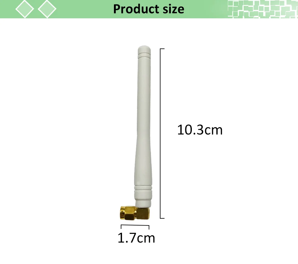 EOTH 2/5 Stück 868MHz Antenne 3dBi Verstärkung SMA Stecker Weiß und 4. RG0.8 Pigtail LoRaWAN für Lora IoT Geräte Gateway Drahtlosmodul – Detail 2