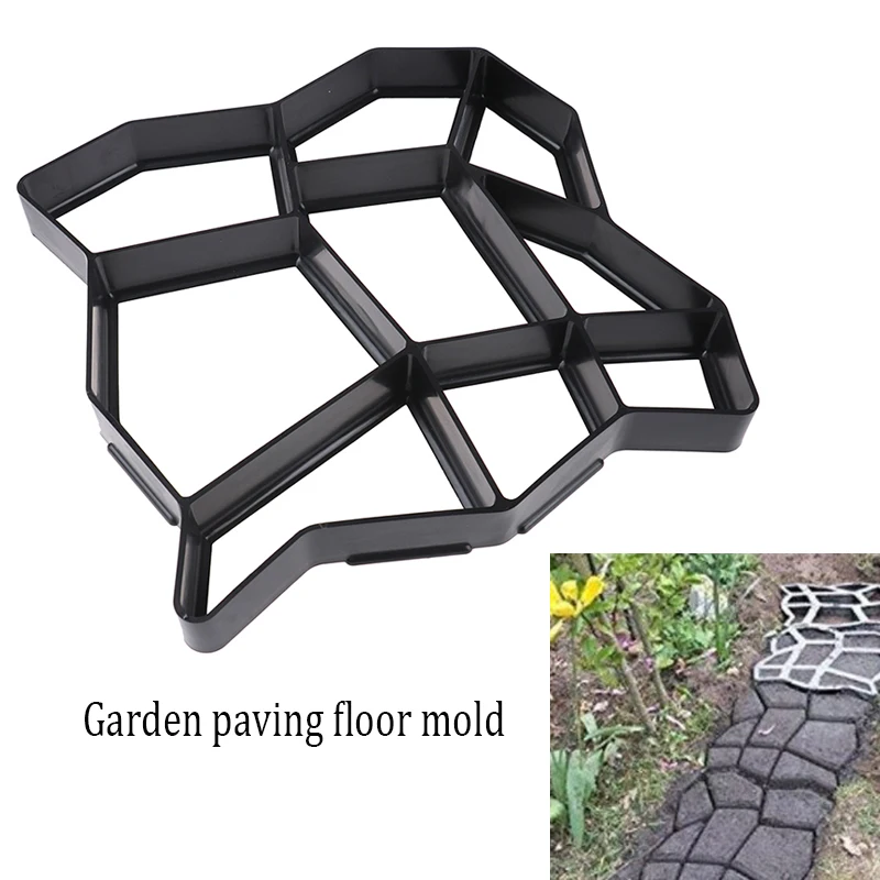 1PC plastikowe formy do kompresji podłóg ręcznie propylenowe kostki brukowe forma betonowa Garden Art forma do kostki brukowej