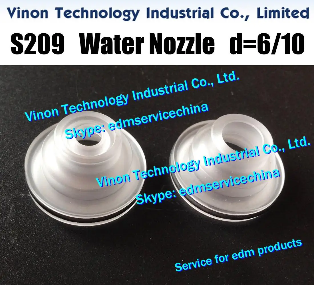 (2pcs/set) ID=6mm S209-1/6 Float Nozzle S Lower 3086396 for Sodic k AP200L, AP450L machines. edm Water Nozzle S209-1 Ø6.0mm