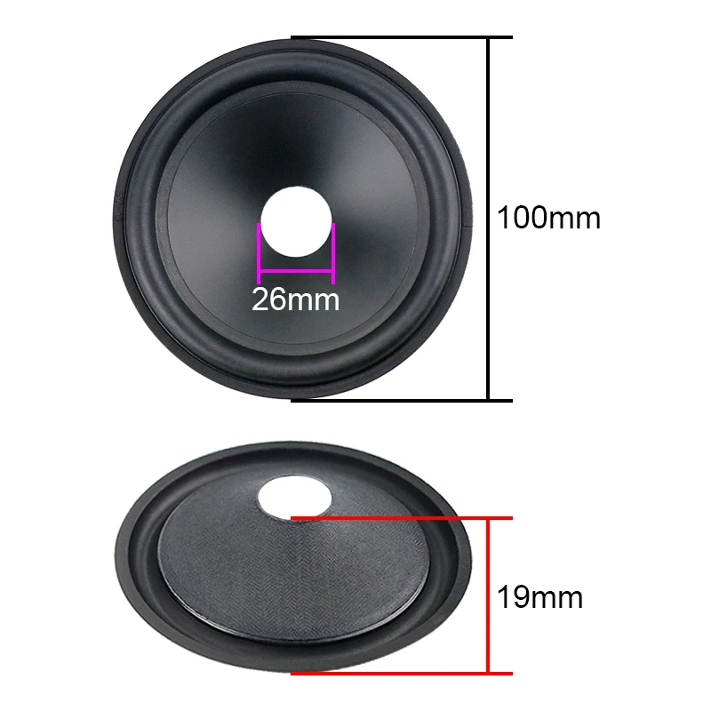 シェフチェンコ 4 インチスピーカー紙コーン流域スピーカーラバーエッジドラム紙流域修理スピーカーアクセサリーdiy 2 個