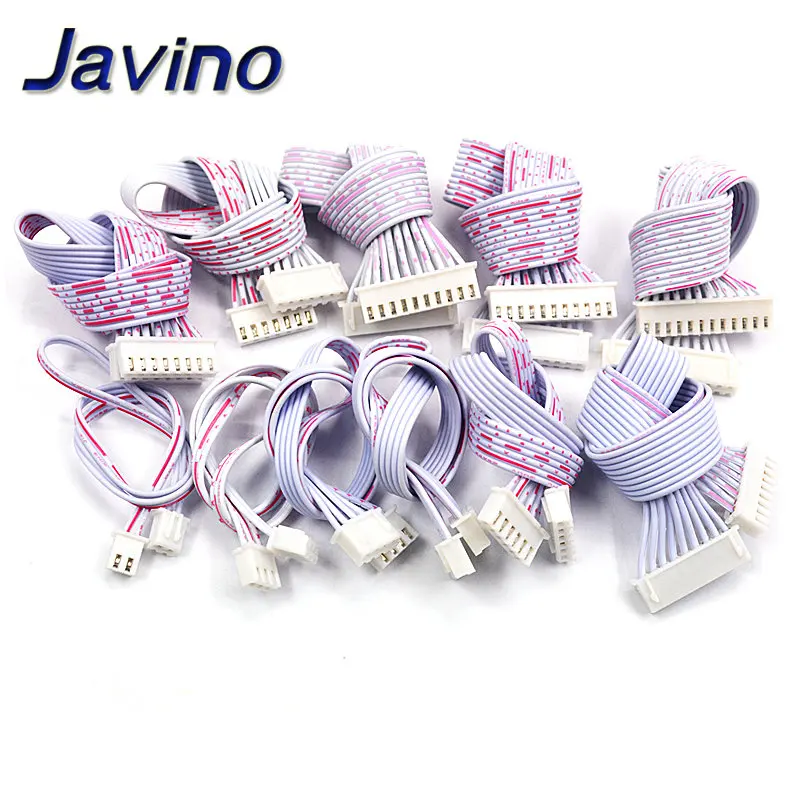 5Pcs JST 2.54mm Pitch Connector Cable XH2.54 Plug Line length 20/10CM Red and white 2P/3P/4P/5P/6P/7P/8P/9P/10P/11P/12P