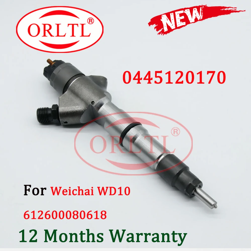 

0 445 120 170 Common Rail Genuine Fuel Injector 0445120170 Auto Fuel Injection 0445 120 170 for WEICHAI 612600080618