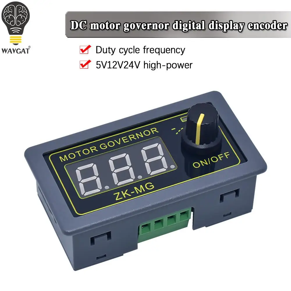 DC 5-30V 12v 24v 5A DC Motor Controller PWM Adjustable Speed Digital display encoder duty ratio frequency MAX 15A ZK-MG