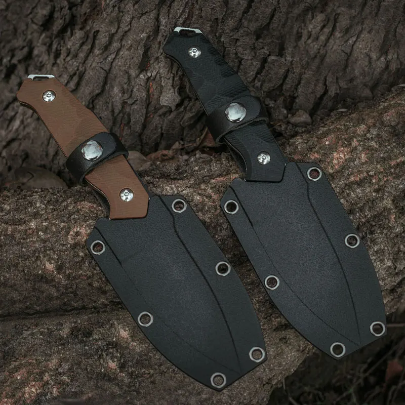 Sanrenmu S718 Fixed Blade Knife 12c27 Blade Outdoor Camping Survival Tactical Hunting with K Sheath Edc Utility Tool knives