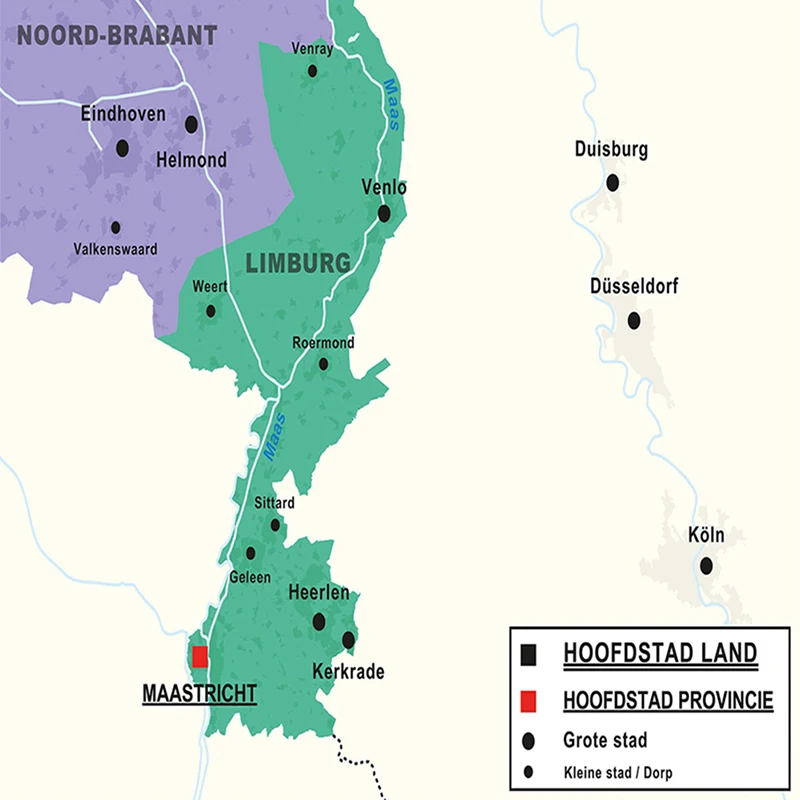 Mapa holandês decorativo de parede, pôster de parede em tamanho grande, 100*150cm, decoração de escritório, material escolar