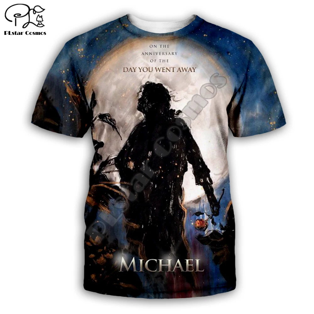 PLstar Cosmos Pop Star King Singer Michael Jackson Hiphop Streetwear 3DfullPrint Unisex Summer Casual Short Sleeve T-shirts  s-5