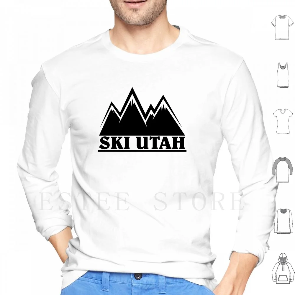 Ski Mountain Outline Hoodies Ski Skiing Skiiers Skiers Snowboard Snowboarding Snowboarders Snowbird Park City Snow