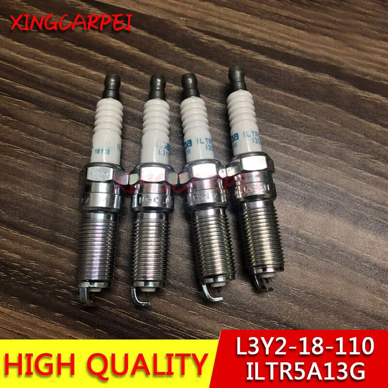 L3Y2-18-110 ILTR5A-13G (4pcs) Iridium Power Spark Plug For Mazda 3 5 6 CX-7 Ford Lincoln L3Y218110 ILTR5A13G