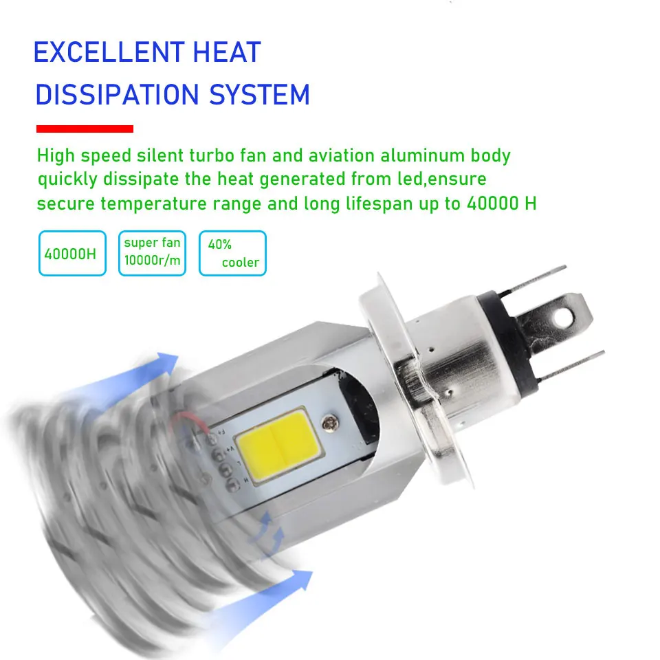 1X Blue/pink Angel eye Ba20d LED Motorcycle Headlight H4 HS1 H6 Scooter Motorbike Headlamp Light Bulb DRL Accessories 12/24V image 4