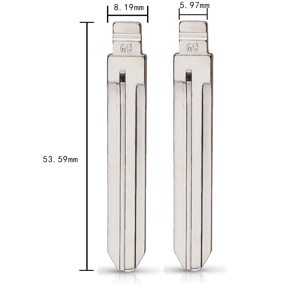 10 sztuk 69 # TOY43R metalowa nieobcięta pusta klucz chowany w obudowie pilota dla Subaru greatwall Toyota dla keydiy KD xhorse VVDI JMD