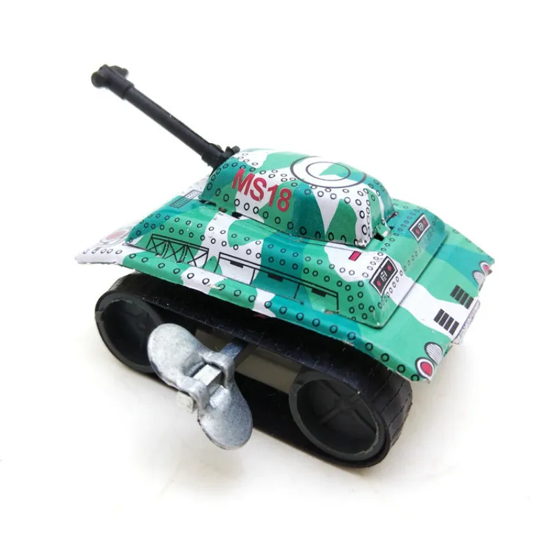 

1PCS Nostalgic Tin Mouse Tank Vintage Collection Toy Tin Toy Wholesale Wind Up Toys for Children