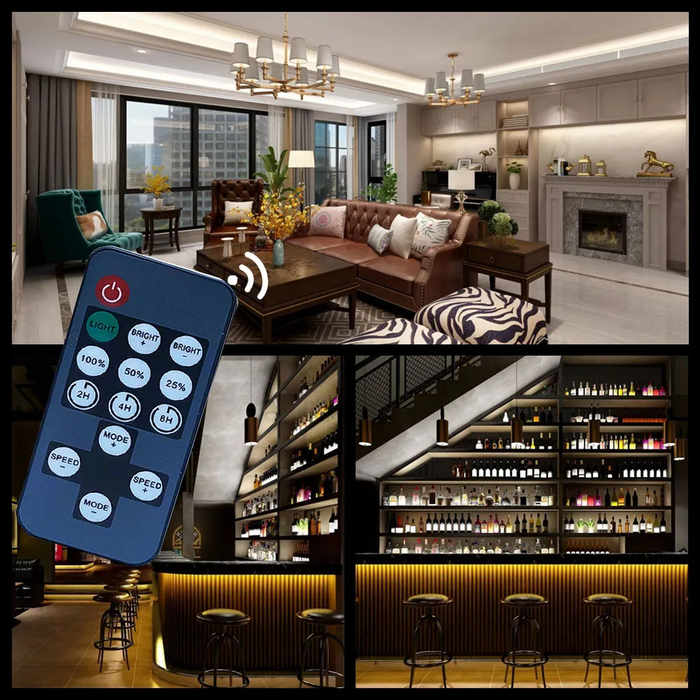 9Key/11Key/14Key Controller SingIe Color Led ControIIer With Led Remote Dimmer For 5050 3528 2835  Led Strip DC5-24V